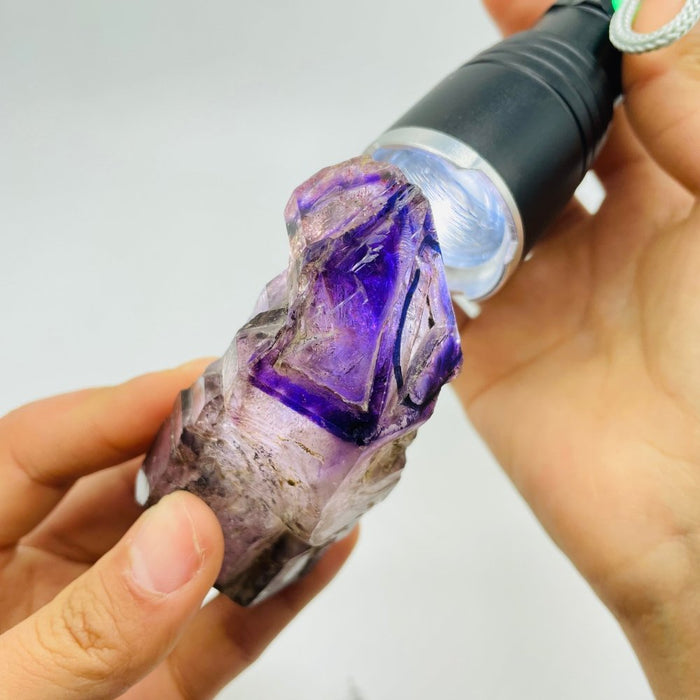 A48 Super7 Amethyst Enhydro Skeletal Crystal