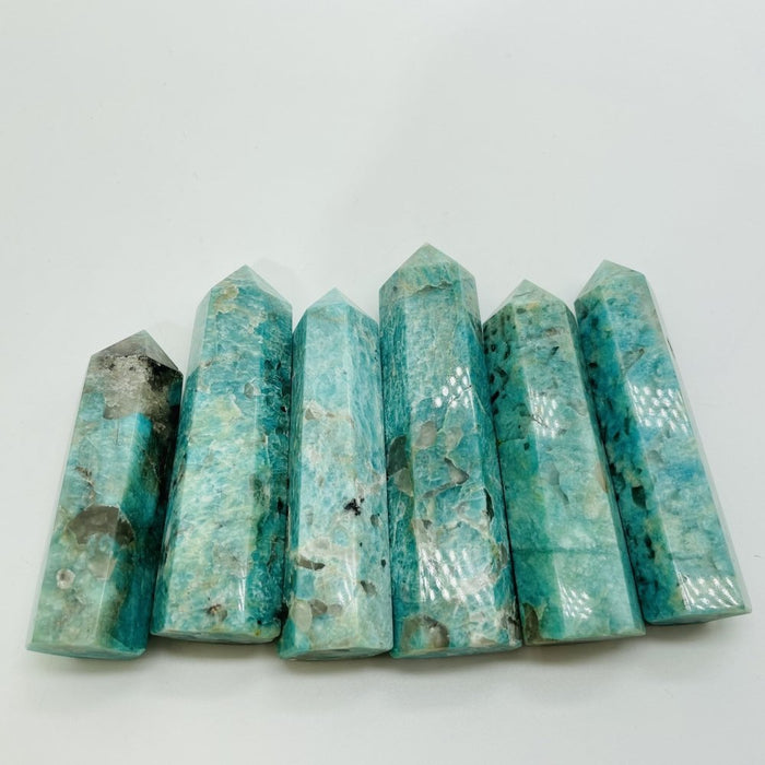 Amazonite&Quartz Mixed Stone Symbiosis Tower Point Wholesale