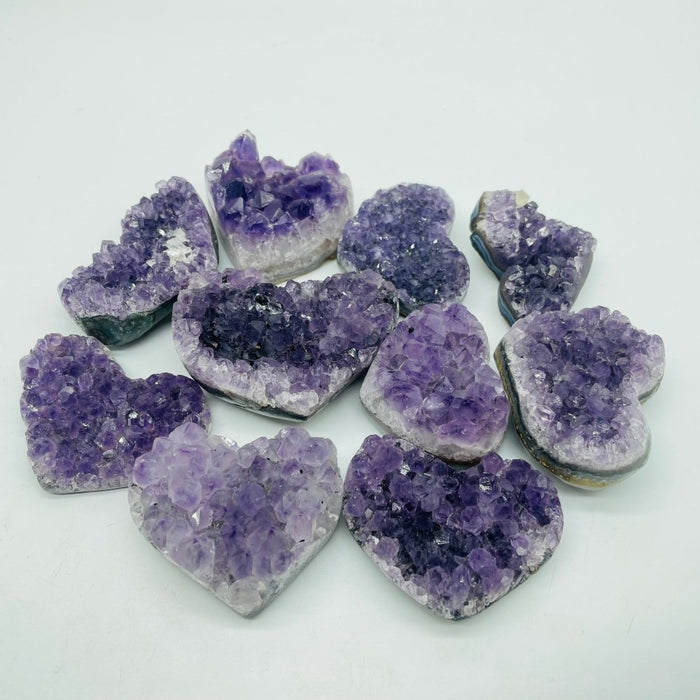 Brazil Amethyst Cluster Heart Wholesale