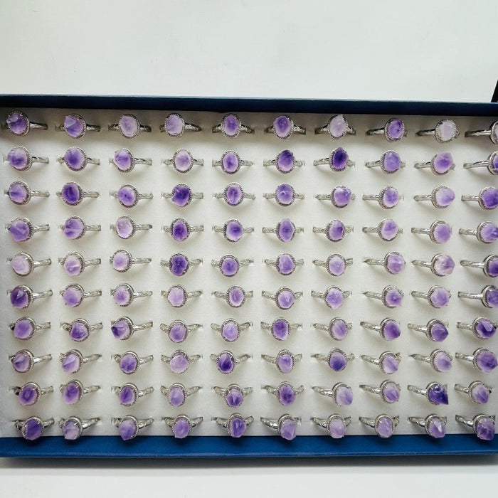 Raw Amethyst Point Ring Wholesale