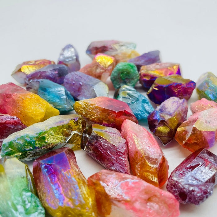 Aura Heat Treatment Raw Citrine Mixed Color Wholesale