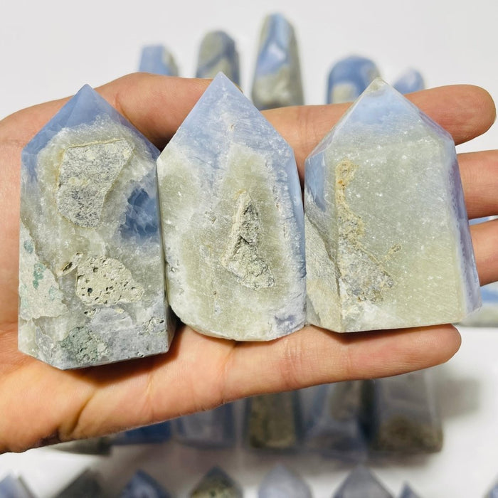 48 Pieces Blue Chalcedony Points