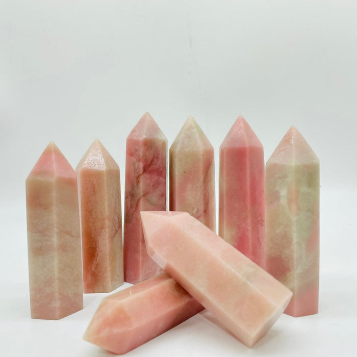 Pink Opal Angel-skin Opal Tower Points Wholesale