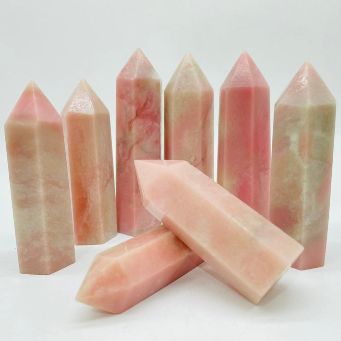 Pink Opal Angel-skin Opal Tower Points Wholesale