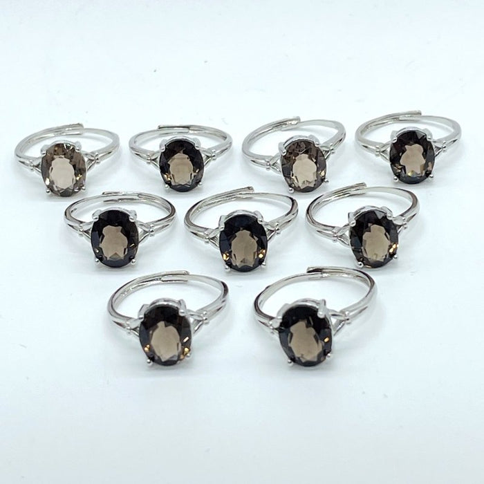 Beautiful Cut Faceted Smoky Quartz Ring Wholesale