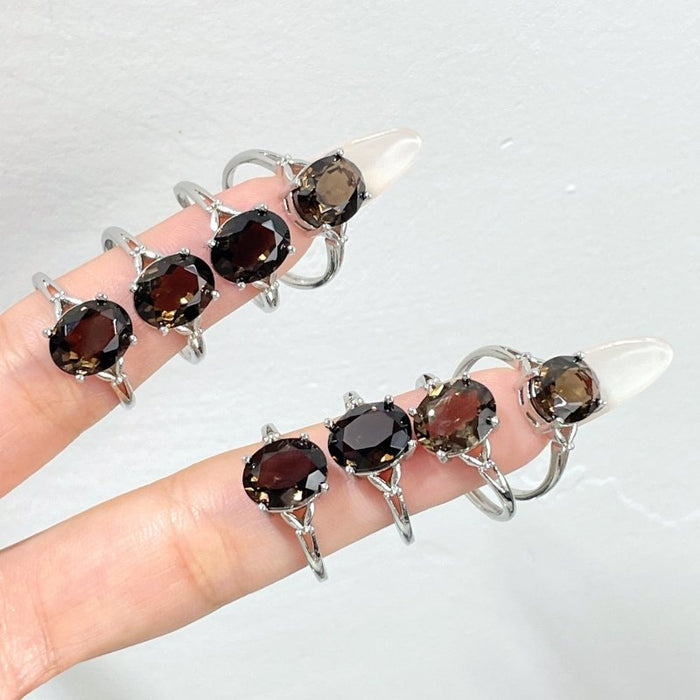 Beautiful Cut Faceted Smoky Quartz Ring Wholesale