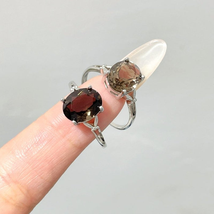 Beautiful Cut Faceted Smoky Quartz Ring Wholesale