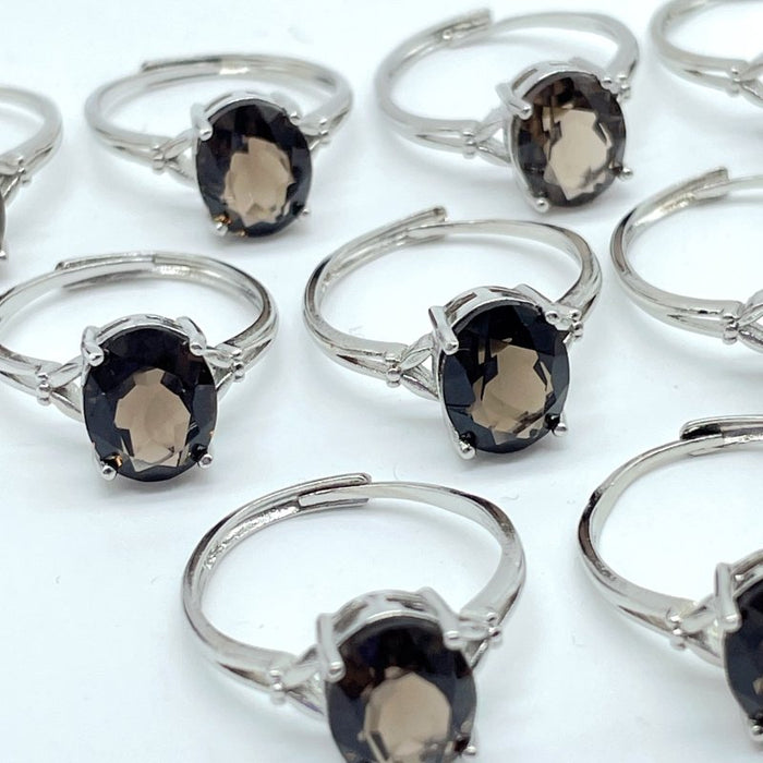 Beautiful Cut Faceted Smoky Quartz Ring Wholesale