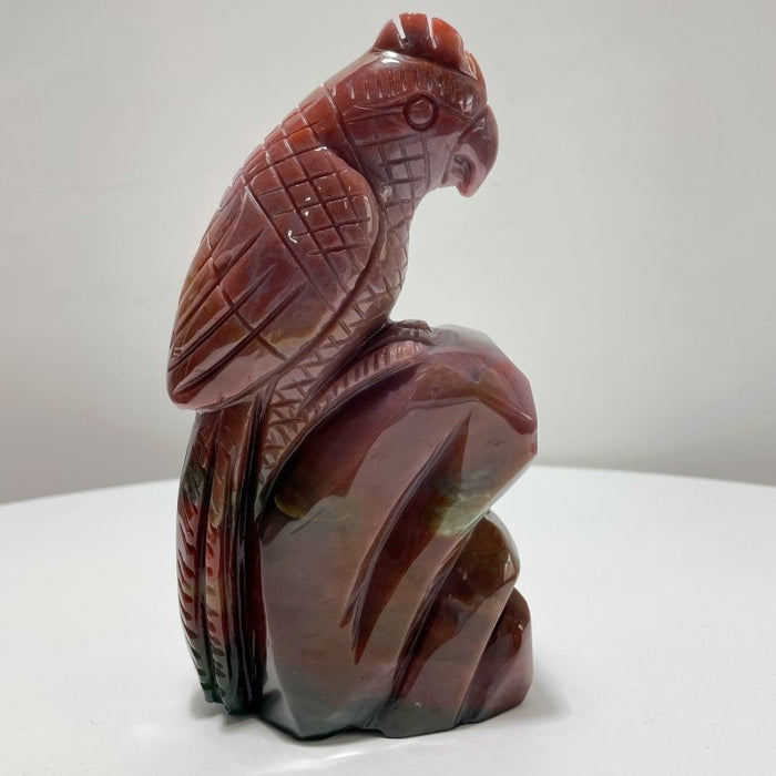 Beautiful Large Ocean Jasper Parrot Carving