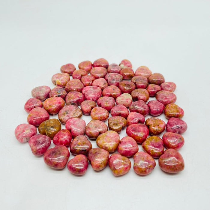 Beautiful Mini Rhodonite Heart DIY Pendant Wholesale