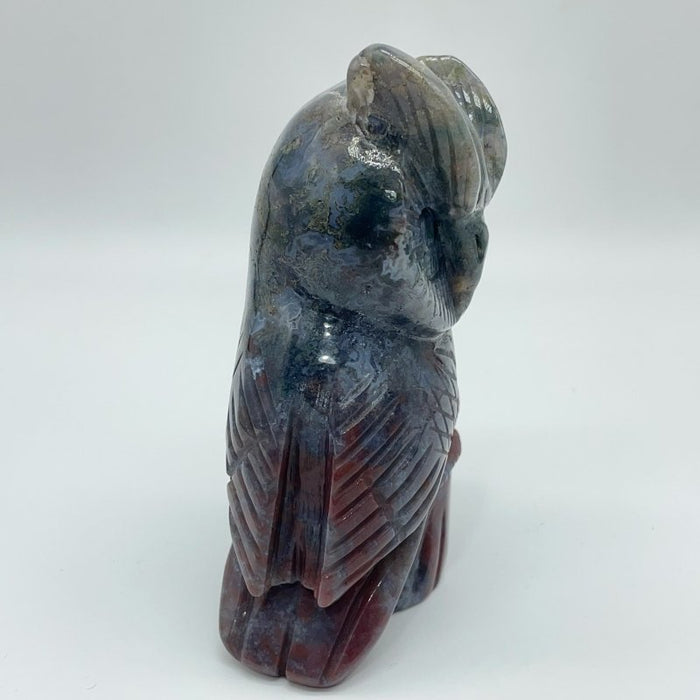 Beautiful Ocean Jasper Owl Carving