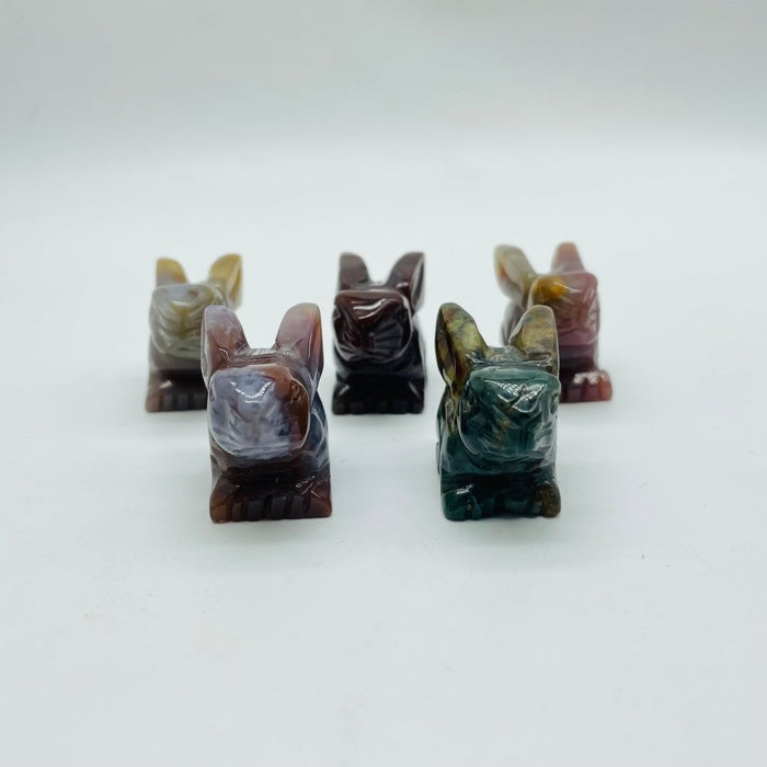 Beautiful Ocean Jasper Rabbit Carving Wholesale