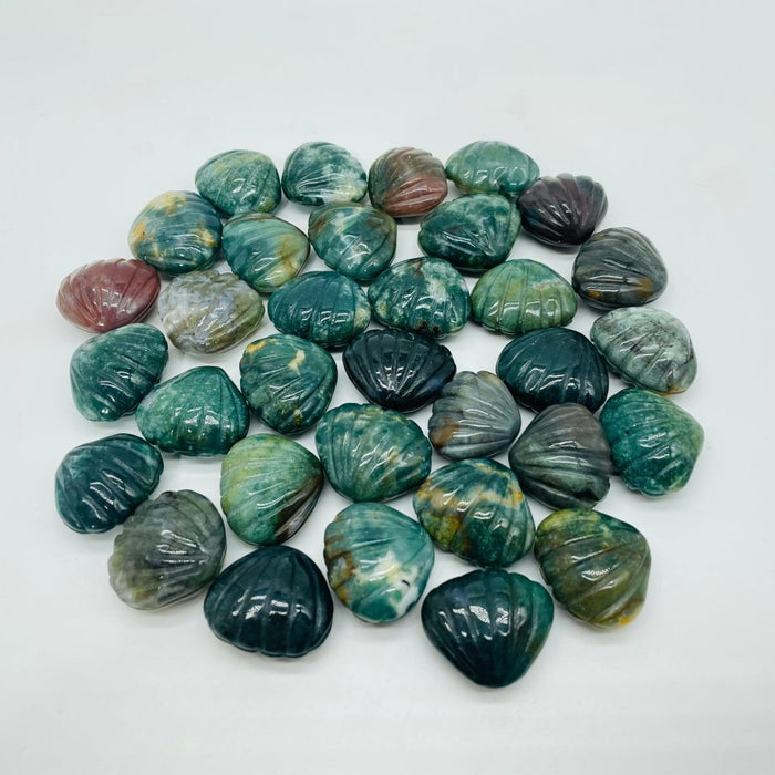 Beautiful Ocean Jasper Shell Carving Wholesale