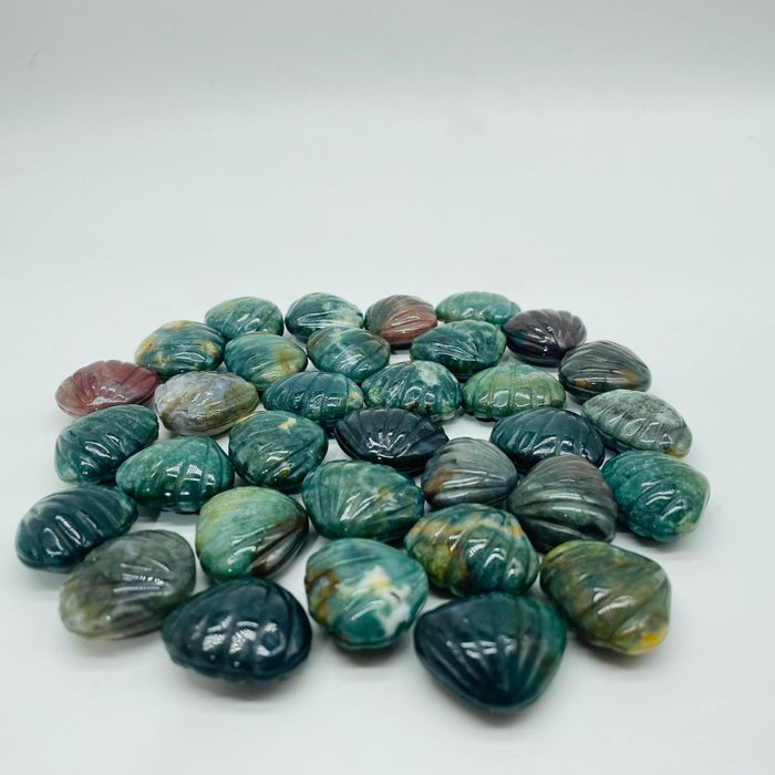 Beautiful Ocean Jasper Shell Carving Wholesale