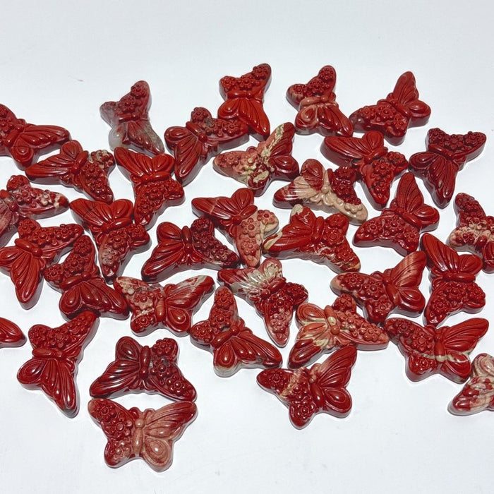Beautiful Red Jasper Butterfly Carving Wholesale