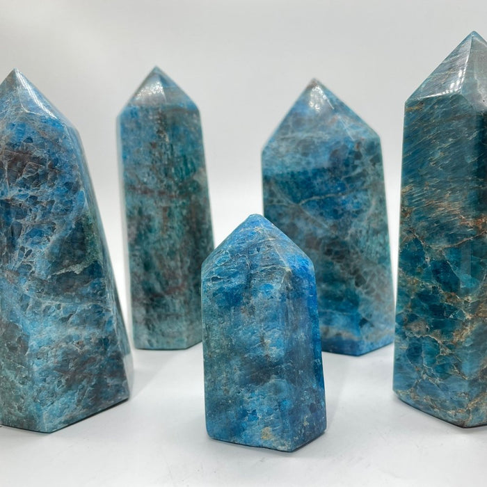 Blue Apatite Tower Point 4-6in(10-15cm) Wholesale