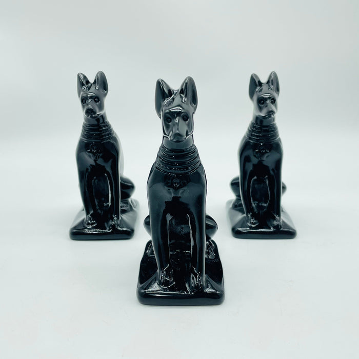 Black Obsidian Egyptian Anubis Dog Carving Wholesale