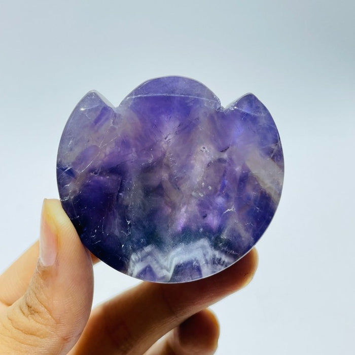 Cat Head Shape Chevron Amethyst Shallow Bowl Wholesale