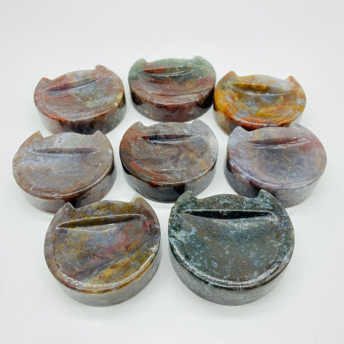 Cat Head Shape Ocean Jasper Bowl Wholesale