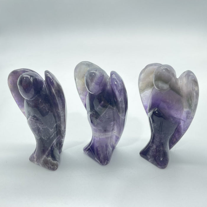 Chevron Amethyst Angel Carving Wholesale