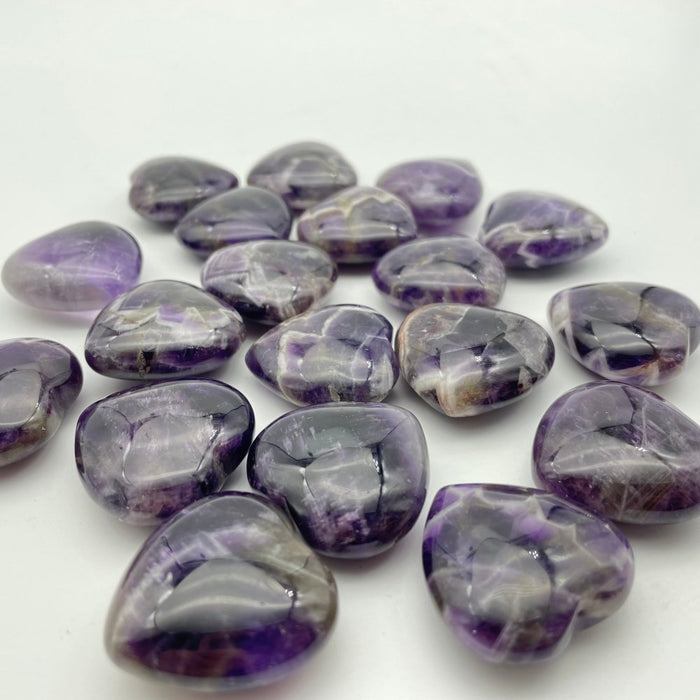Chevron Amethyst Heart 1.2in(3cm) Wholesale