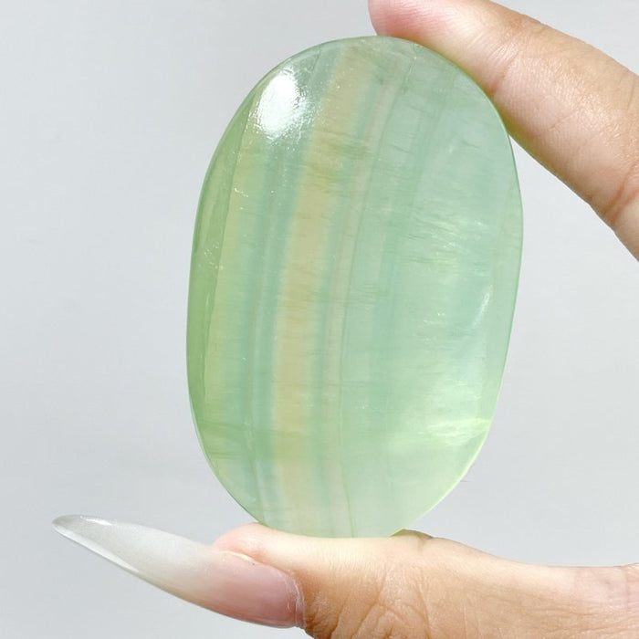 Clear Green Fluorite Palm Wholesale