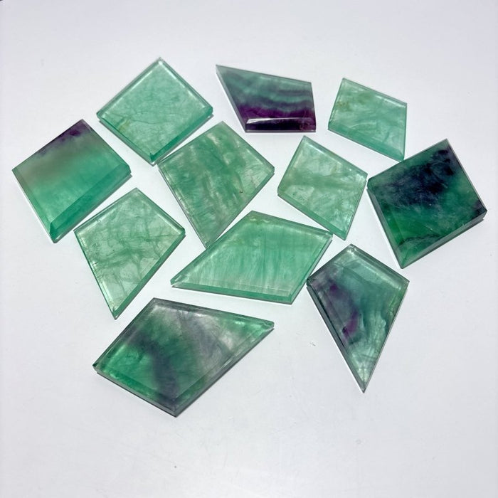 Colorful Fluorite Rhombus Shaped Carving Wholesale