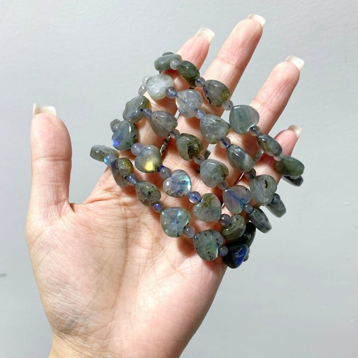 Colorful Labradorite Heart Bracelet Wholesale