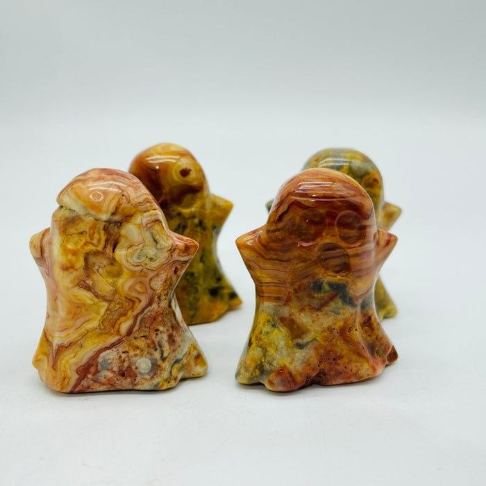 5Types Ghost Crazy Agate & Moss Agate Halloween Carving Wholesale