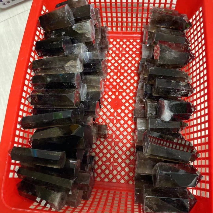 Dark Color Smoky Quartz Points Wholesale