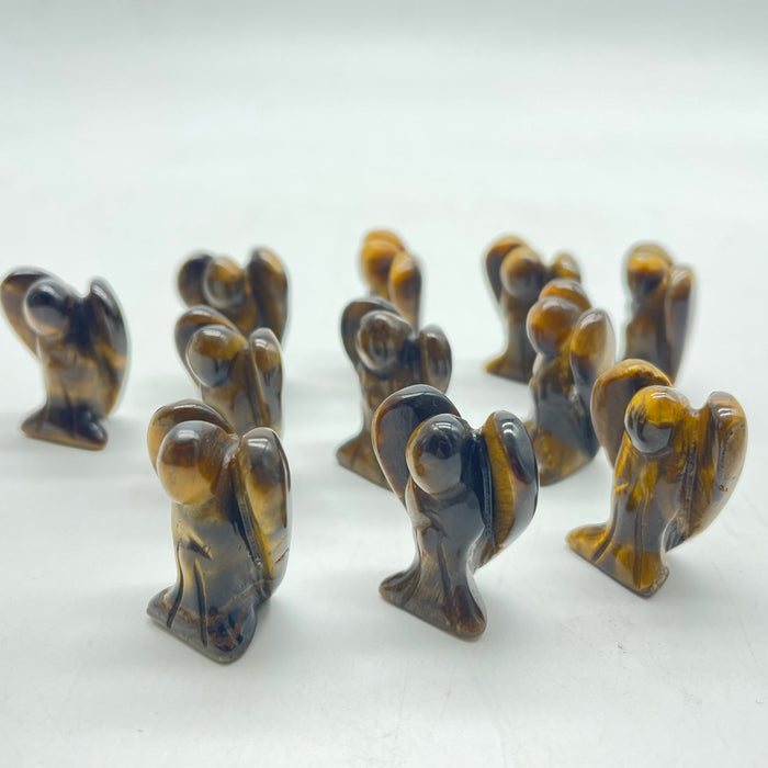 Yellow Tiger Eye Angel Pendant Carving Wholesale