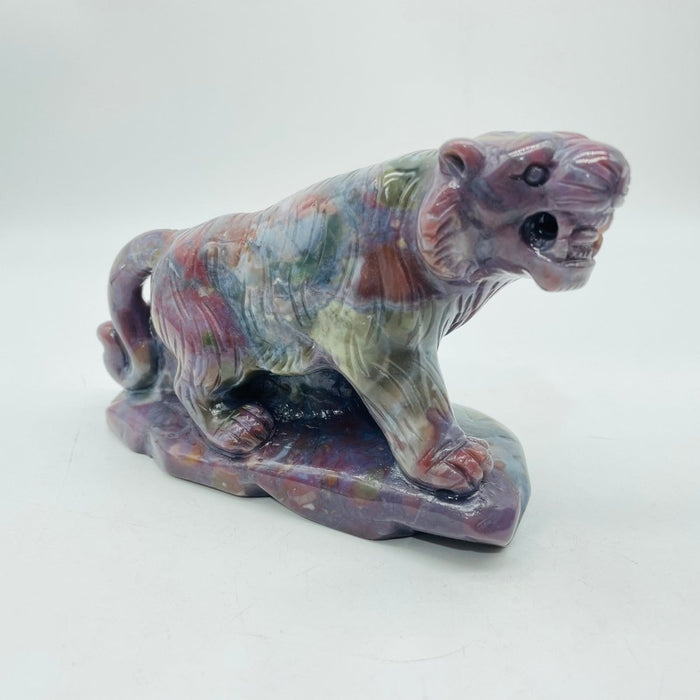 Beautiful High Quality Ocean Jasper Leopard Panther Carving