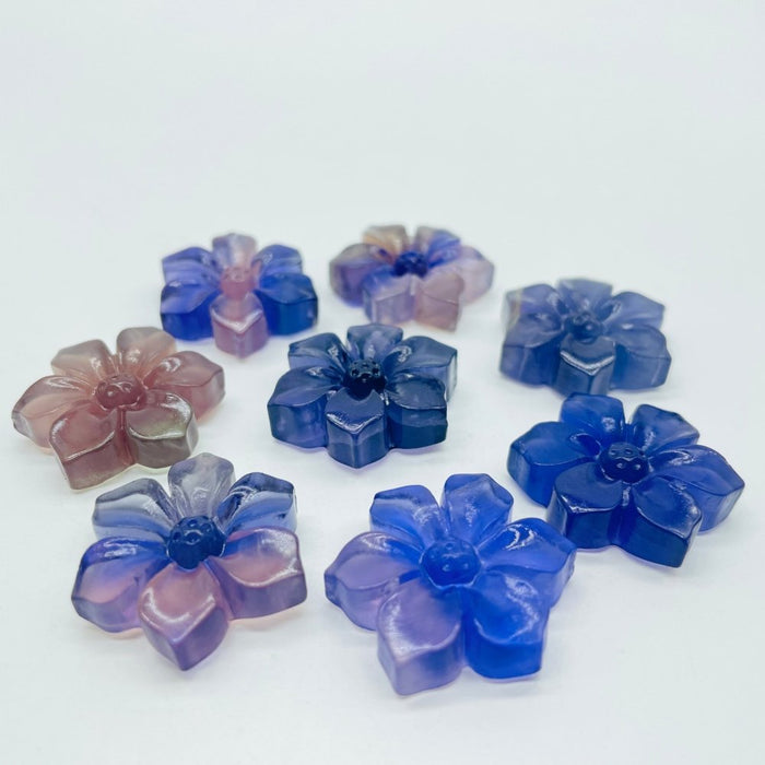 Fluorite Flowers Carving Crystal Wholesale