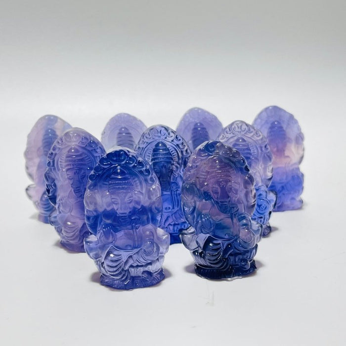 Fluorite Ganesha Carving Wholesale