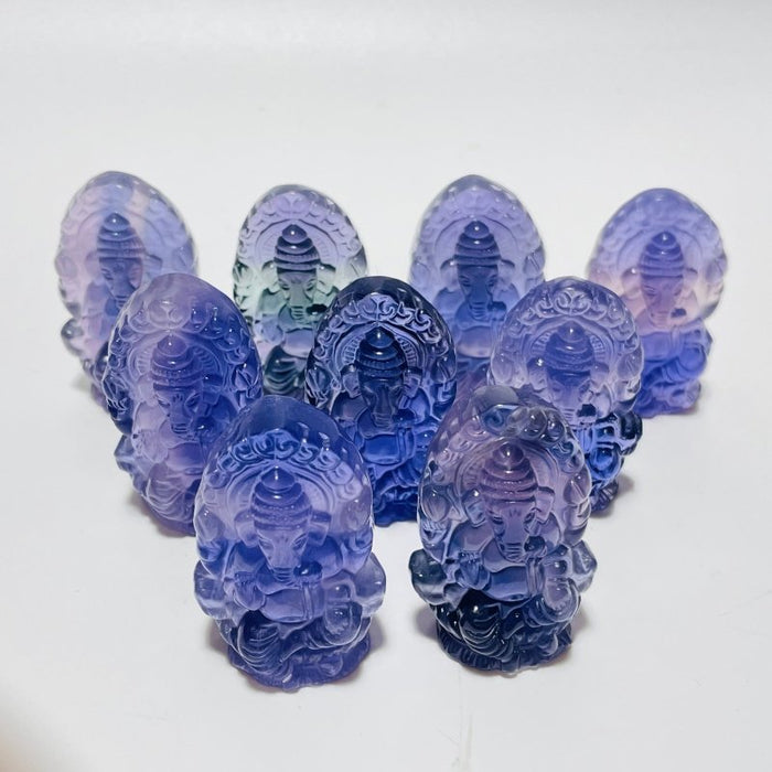 Fluorite Ganesha Carving Wholesale