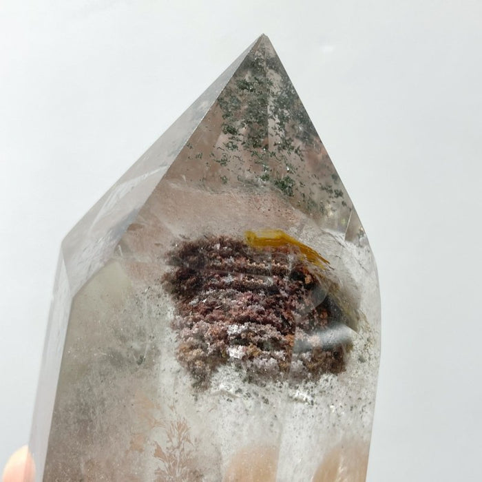 Garden Quartz Raw Bottom Point With Stand #2