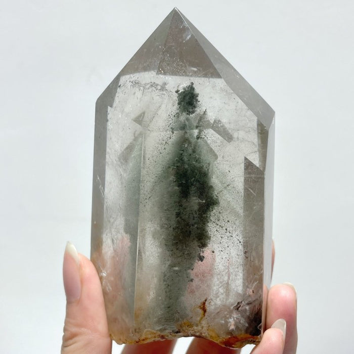 Garden Quartz Raw Bottom Point With Stand #3