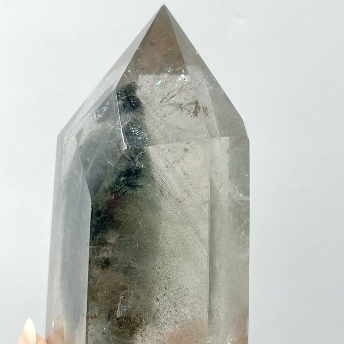 Garden Quartz Raw Bottom Point With Stand #3