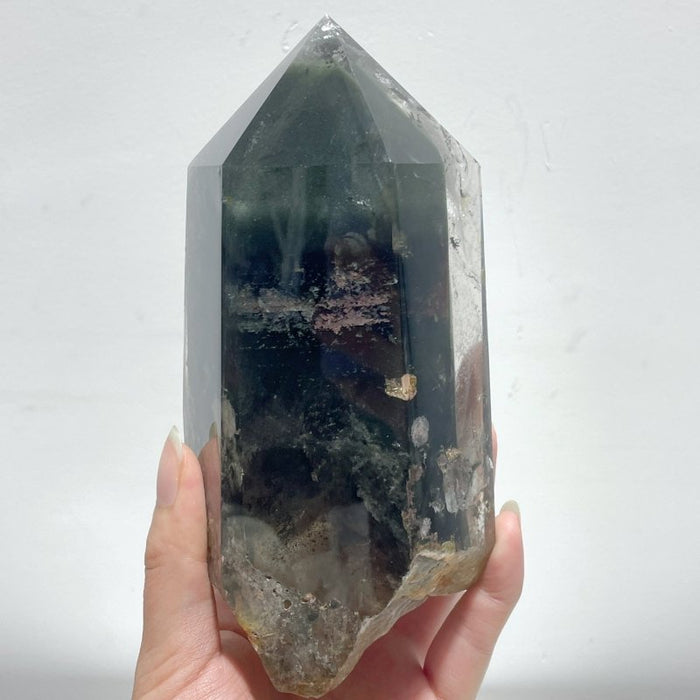 Garden Quartz Raw Bottom Point With Stand #4