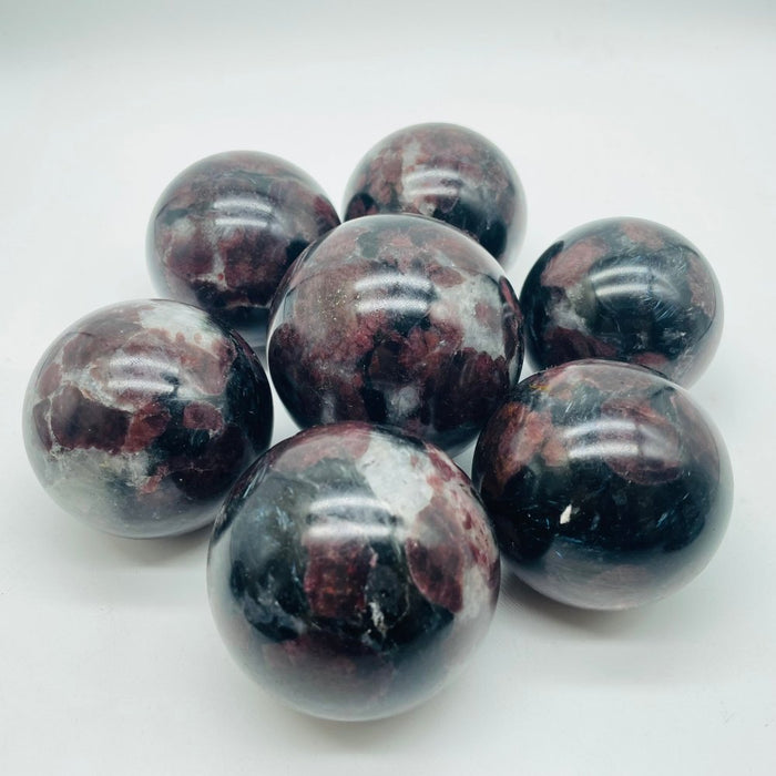 Garnet Mixed Astrophyllite Sphere Ball Wholesale