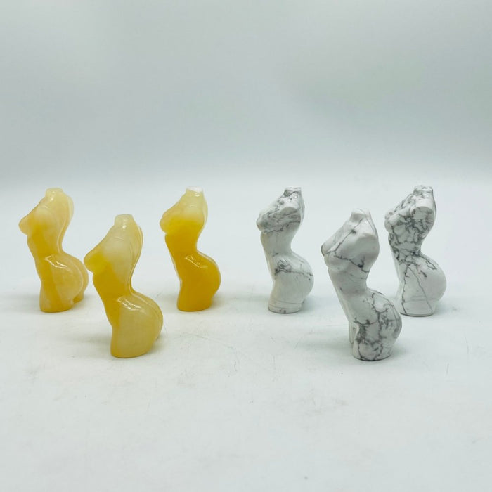 Goddess Carving Wholesale Howlite Yellow Calcite