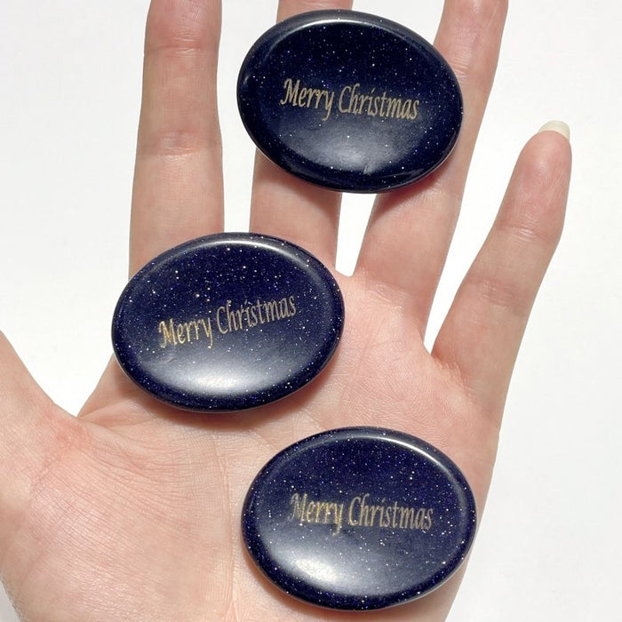 Gold Foil Lettering For Christmas Gift Worry Stone Wholesale