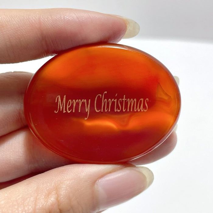 Gold Foil Lettering For Christmas Gift Worry Stone Wholesale