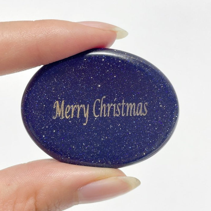 Gold Foil Lettering For Christmas Gift Worry Stone Wholesale