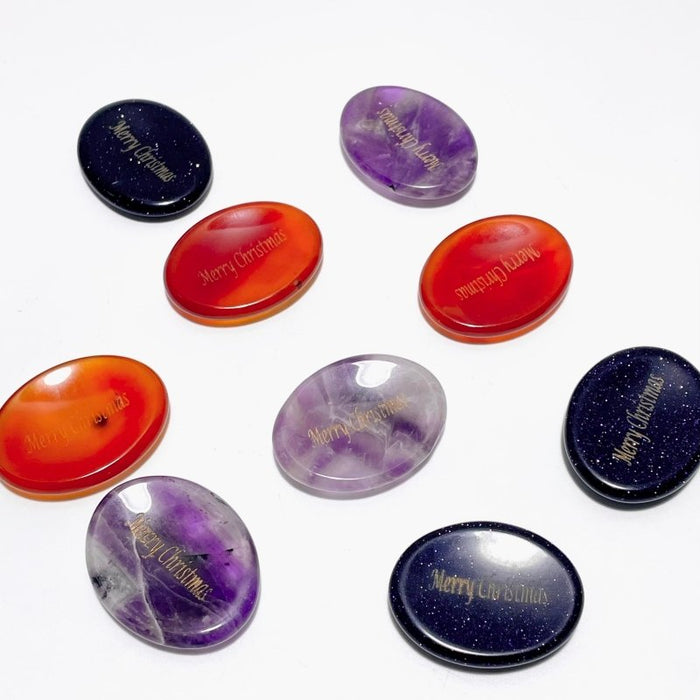 Gold Foil Lettering For Christmas Gift Worry Stone Wholesale