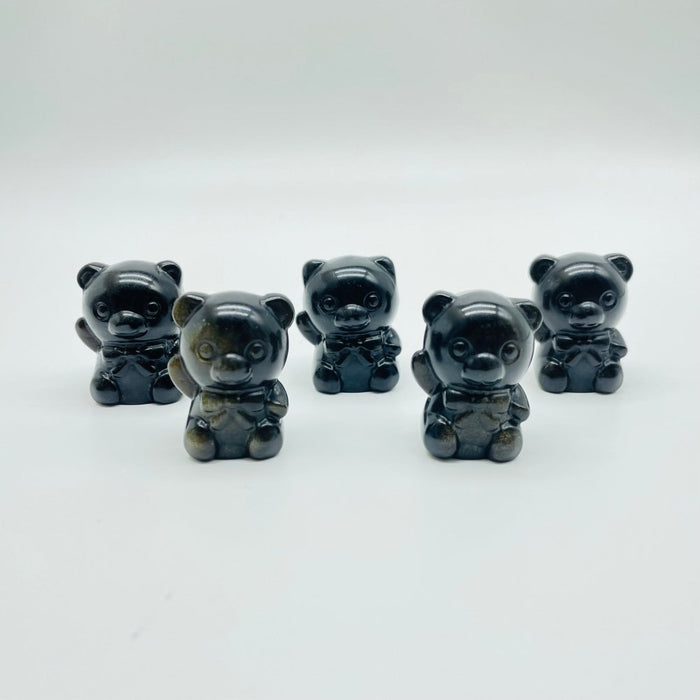 Gold Sheen Obsidian Cute Bear Wholesale