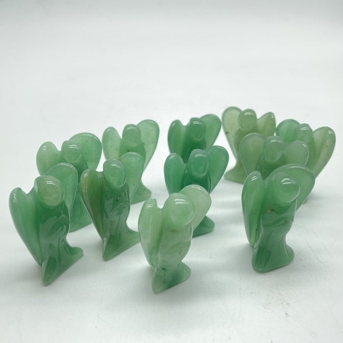 1.6in(4cm) Green Aventurine Angel Carving Wholesale