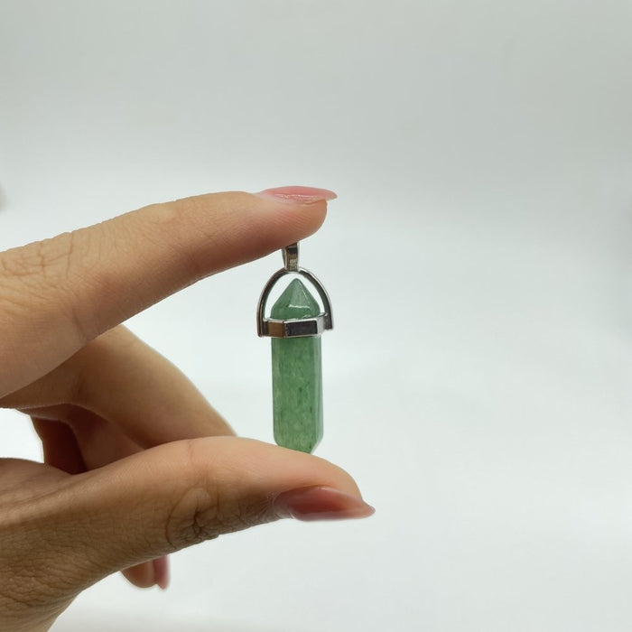 Green Aventurine Double Point Pendant Wholesale