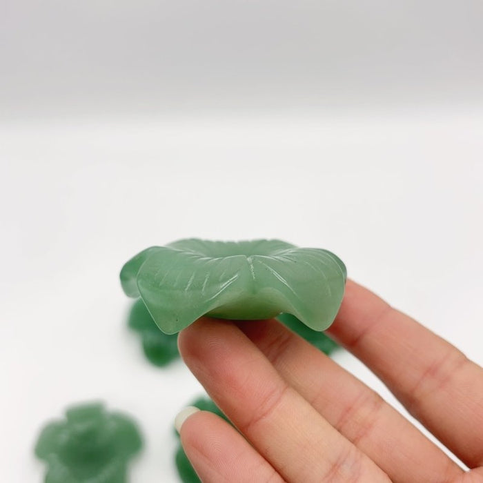 Green Aventurine Flower Crystal Stand Base Wholesale