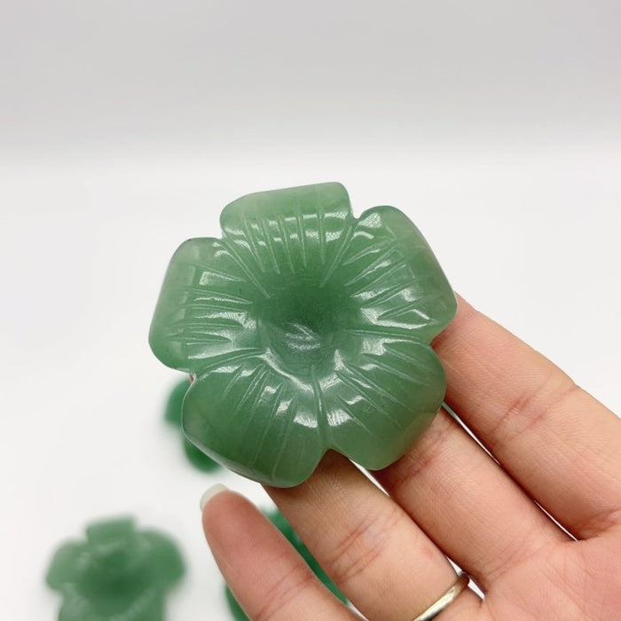 Green Aventurine Flower Crystal Stand Base Wholesale